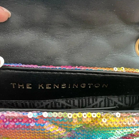 Kurt Geiger The Kensington Multicolor Sequin Evil-Eye 🧿 Embellished Shoulder Bag - Picture 7 of 11